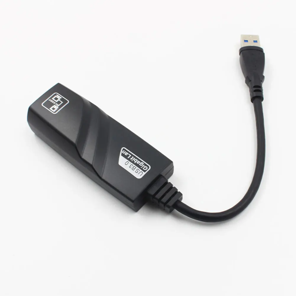 

Computer Plug And Play USB3.0 To RJ45 Easy Install Fast Transmission Gigabit High Speed Black Laptop Accessory Network Adapter