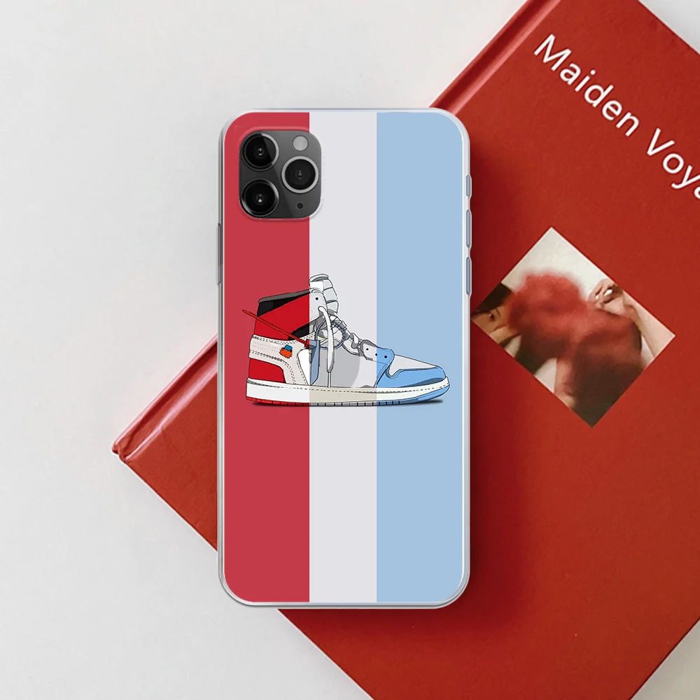

Fashion Shoe Trend Brand Phone Case Cover For IPhone 5 5S 6 6S PLUS 7 8 12 Mini X XR XS 11 PRO SE 2020 MAX transparent Funda 3D