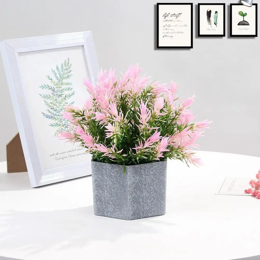 Tea Table Artificial Plant Bonsai Fake Flower Potted for Indoor Living Room Decoration | Plants