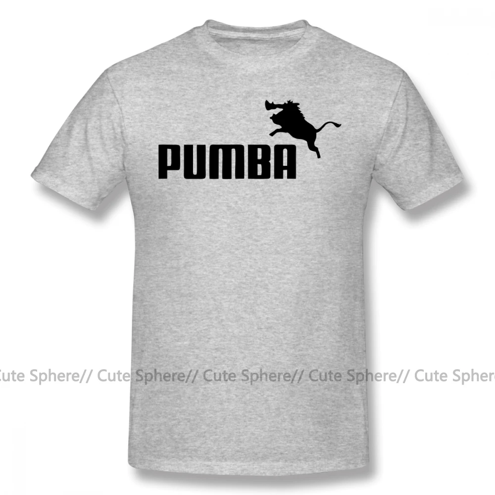 Футболка с логотипом Pumba, футболка с надписью Big Fun, футболка с коротким рукавом, Пляжная Мужская футболка с принтом, 100 хлопок - Цвет: Gray