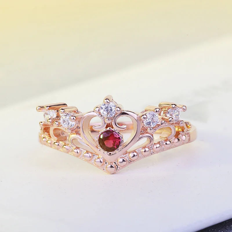 

New original design 925 sterling silver zirconia crown retro ring for women Engagement & marriage DIY fine jewelry gift hot sell