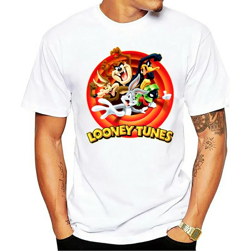 Футболка с мультипликационным принтом Looney Tunes V1 Bugs Bunny Tweety Porky Pig все размеры S 5XL
