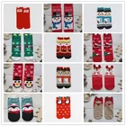 Рождественские носки, хлопковые, зимние, милые, с оленем, дедом морозом, снеговиком, с мультяшным принтом, рождественские подарки носки декоративные, 2021