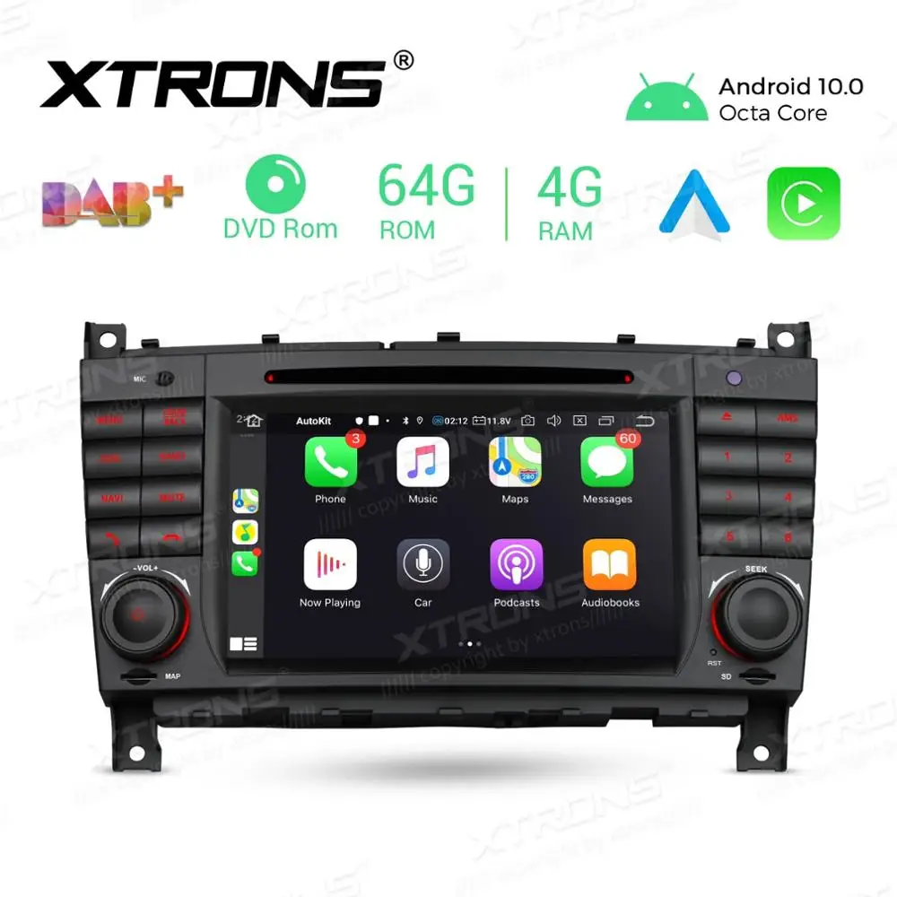 7 &quotAndroid 10 0 OS автомобильный DVD Мультимедиа GPS Радио система плеер для Mercedes Benz C Class