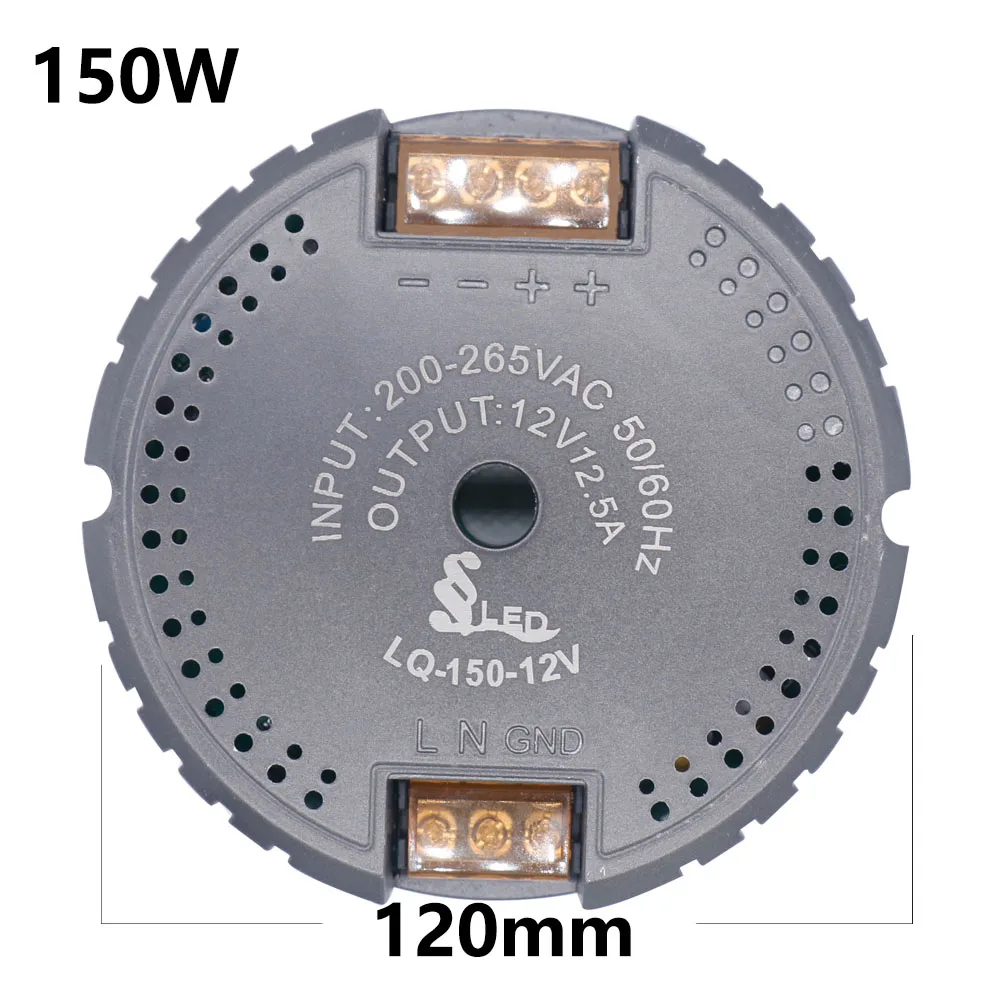 Светодиодный драйвер AC220V до DC12V 5a 8A 12a светильник s 60 Вт 100 150 круглый для источник