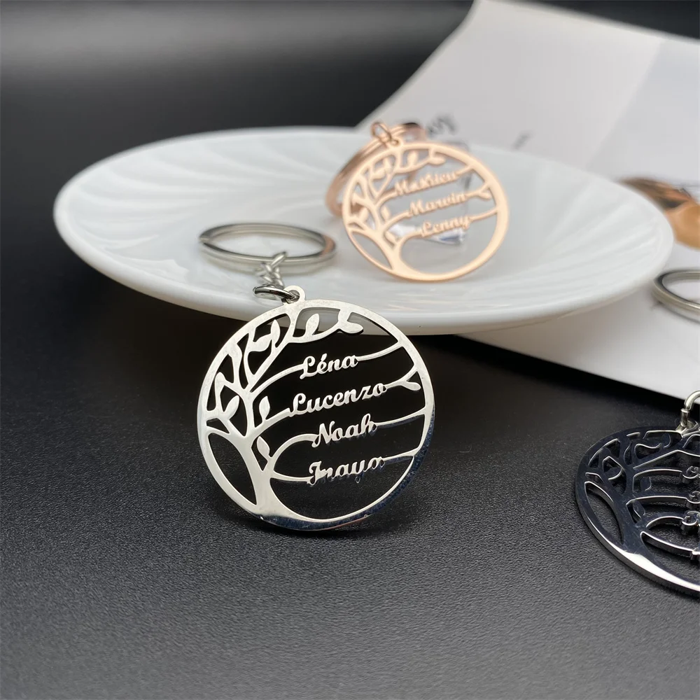 Брелок Tangula с деревом жизни на заказ 1-6 именами подвеска семейный брелок именная