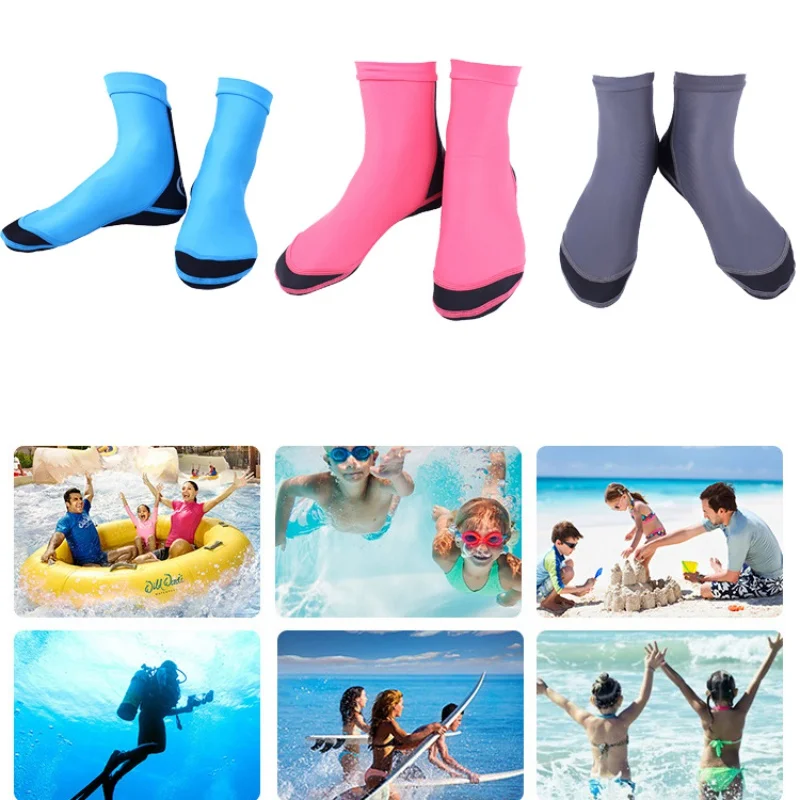 Diving Socks Water Beach Neoprene Nylon 1.5MM With Webbed Feet Snorkeling Shoes New |