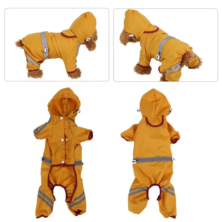 Pet водонепроницаемый плащ дождевик со светоотражающими полосками кошка собака