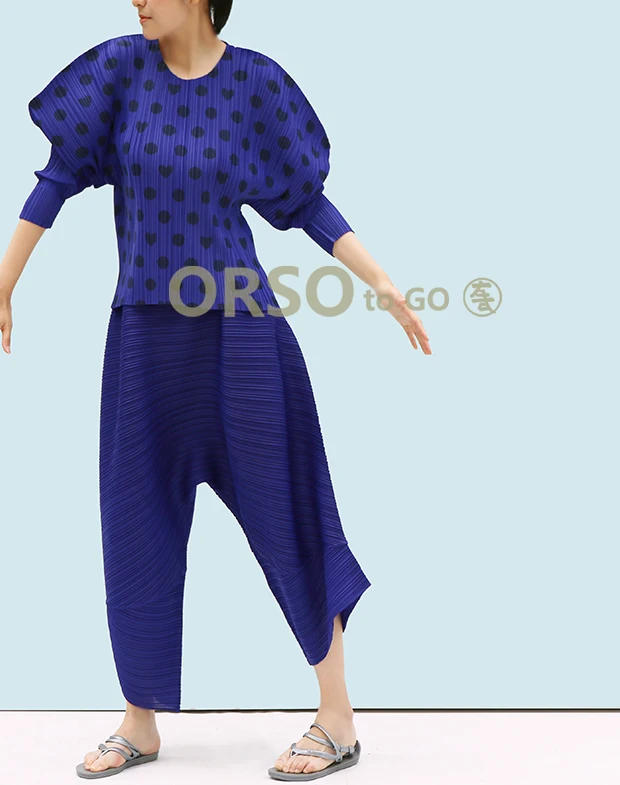 

Лидер продаж, модная плиссированная футболка с высокой эластичностью и круглым вырезом, свободная футболка с принтом и рукавом в 7 точек