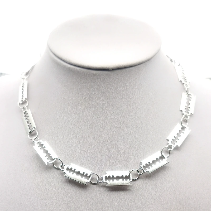 

Small Stainless Steel Blade Unisex Choker Necklace Women Hip-hop Gothic Combinations Fashion Punk Style