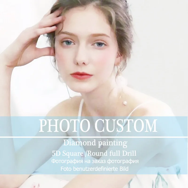 

Photo Custom Diamond Painting Cross Stitch Picture of Rhinestones 5D DIY Diamond Embroidery Home Wedding Decoration