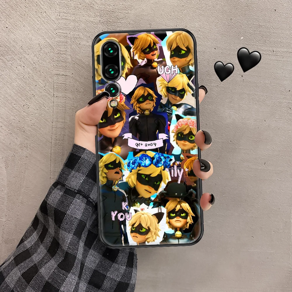 

Seven Star Marinette Ladybird Phone case For Huawei P Mate P10 P20 P30 P40 10 20 Smart Z Pro Lite 2019 black soft hoesjes