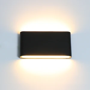 Светодиодный настенный светильник 6 Вт12 Вт, садовый настенный светильник, бра для крыльца, IP65, водонепроницаемый декоративный светильник, алюминиевое матовое стекло, фотолампа