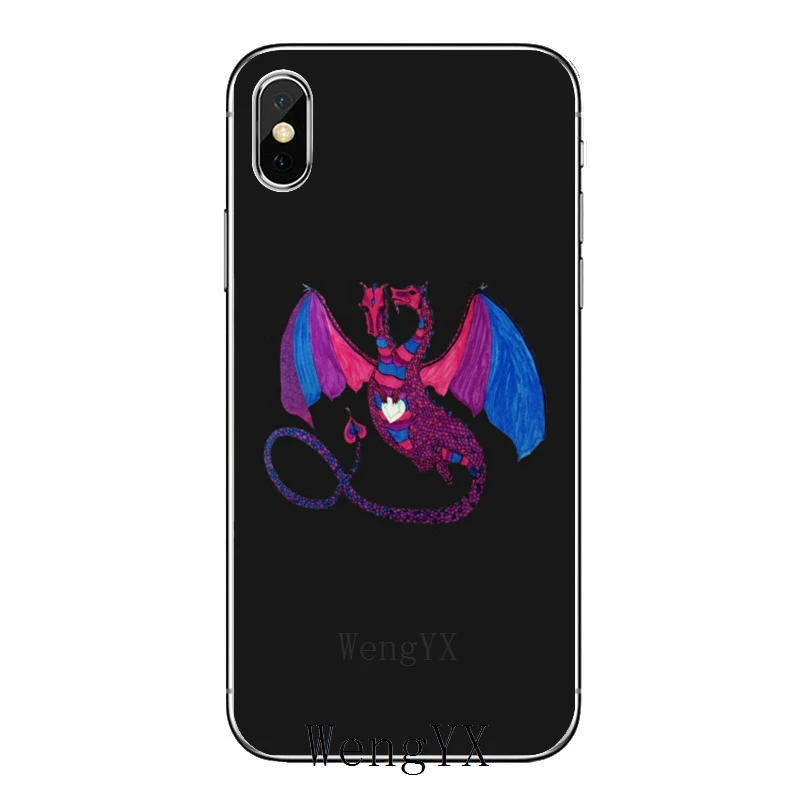 Би гордость Дракон Радужный Флаг ЛГБТ мягкий чехол для телефона с изображением