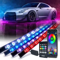 car underglow neon light strip led remote app rgb waterproof lights backlight auto decorative ambient atmosphere lamp