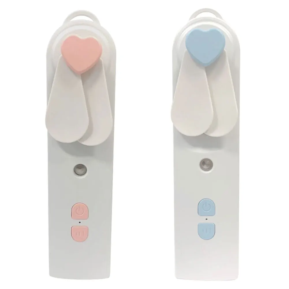 

Facial Sprayer Handheld 2in1 Mini Fan Humidifier Water Mist Face Steamer With Fan Air Conditioner Face Hydration Face Care Tools