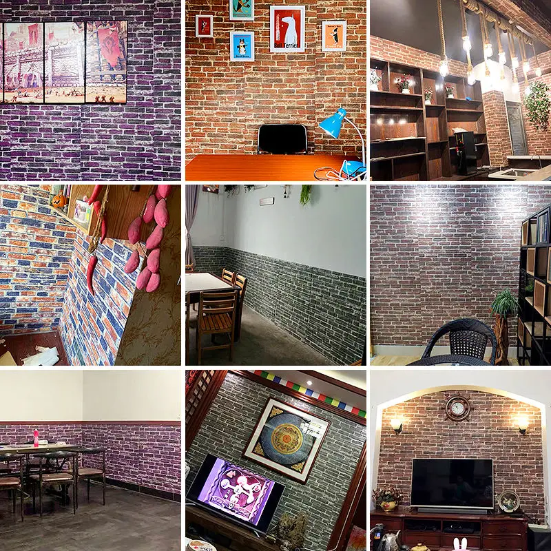 

10pcs 3D Wall Stickers Self-Adhesive Wallpaper Roof sticker TV background Decor living Bedroom Room Decoration Foam Wallpaper