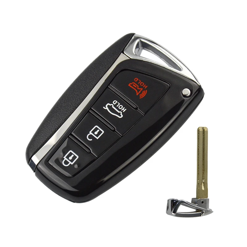 A Key Shell OkeyTech 4 кнопки авто ключ оболочки Fob для hyundai Genesis 2013- Santa Fe Equus Azera сменный Футляр для ключей удаленный чехол - Цвет: A Key Shell