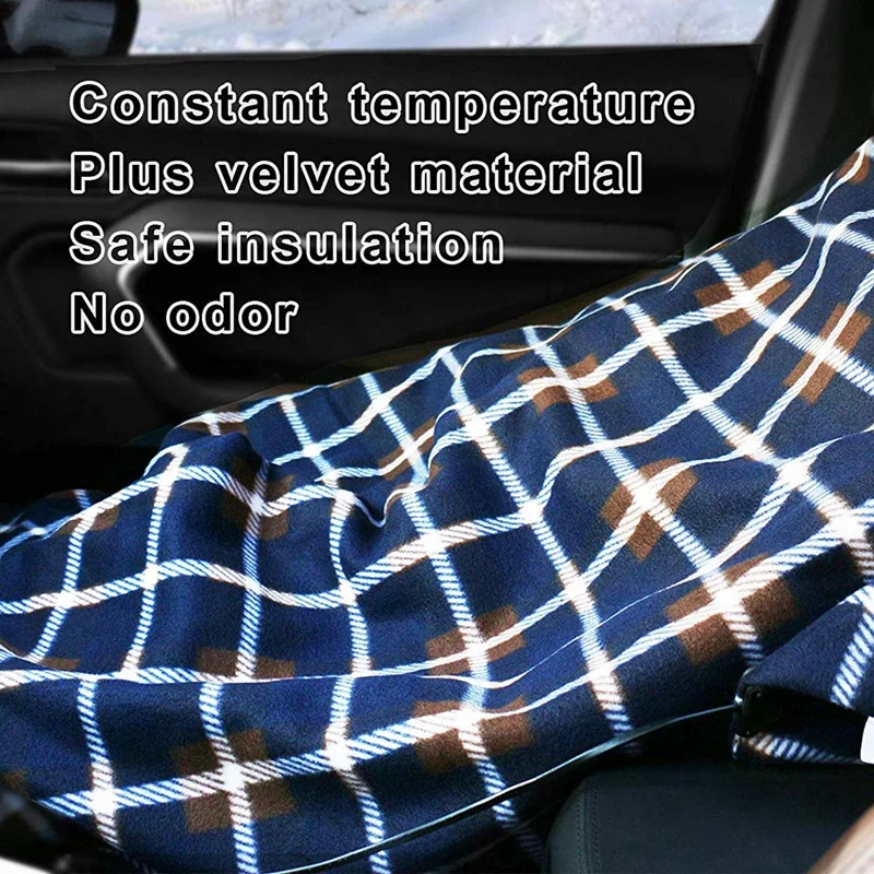 12V Электрическое автомобильное одеяло с подогревом мягкое толстое для