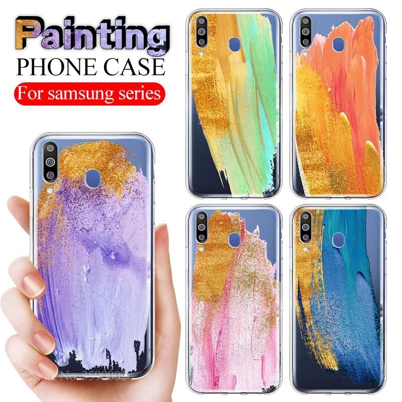 Чехол для samsung a10 a20 a30 a40 a50 a60 a70 a20E m10 m20 m30 раскрашенный маслом мягкий чехол galaxy s10 plus