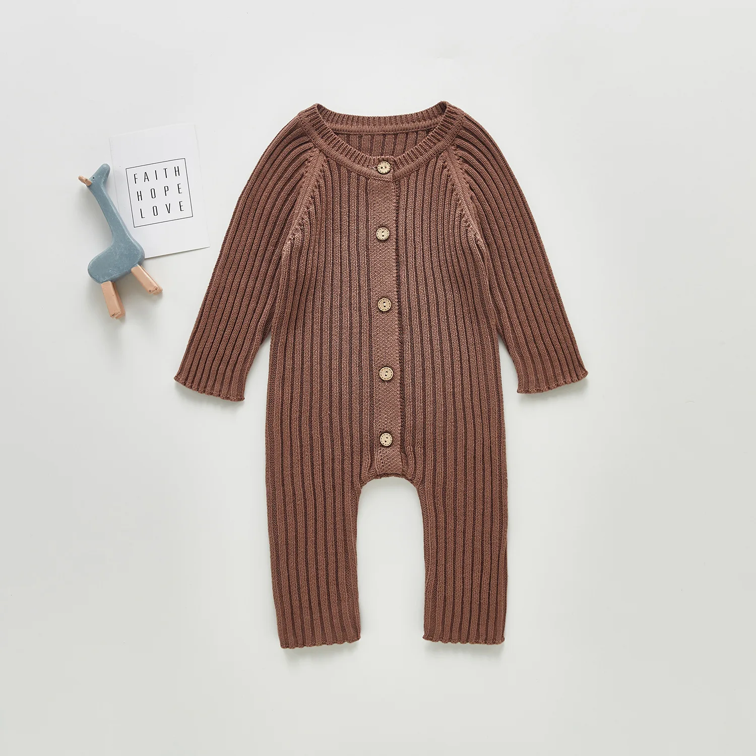 

0-3T Fashion Autumn Boutique Baby Bouy Girls Jumpsuit Solid Outfits baby boy rompers Long Sleeve Kintted Clothes baby onesie