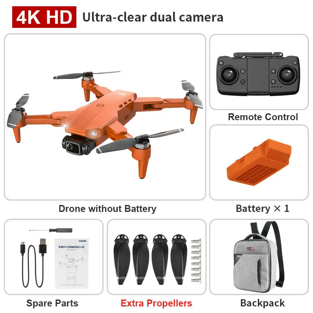 

Professional Drone Quadcopter Orange Aircraft