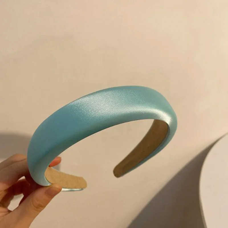 

Ободок для волос однотонный Атласный Женский, модель 2022 года