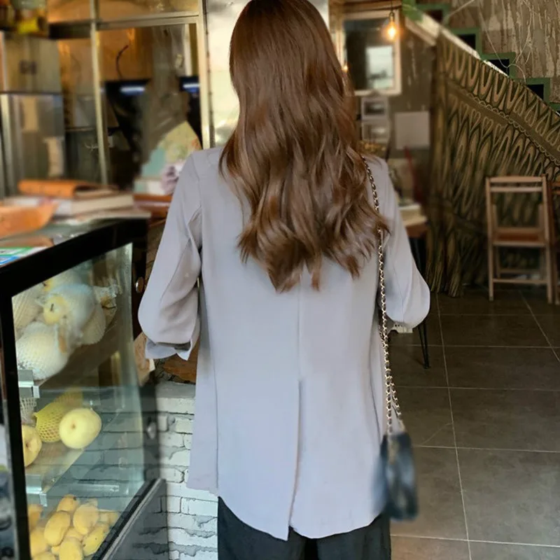 

Autumn Fashion Blazer Jacket Women Casual Notched Collar Long Sleeve Work Suit Coats Office Lady Solid Color Blazers Outerwear
