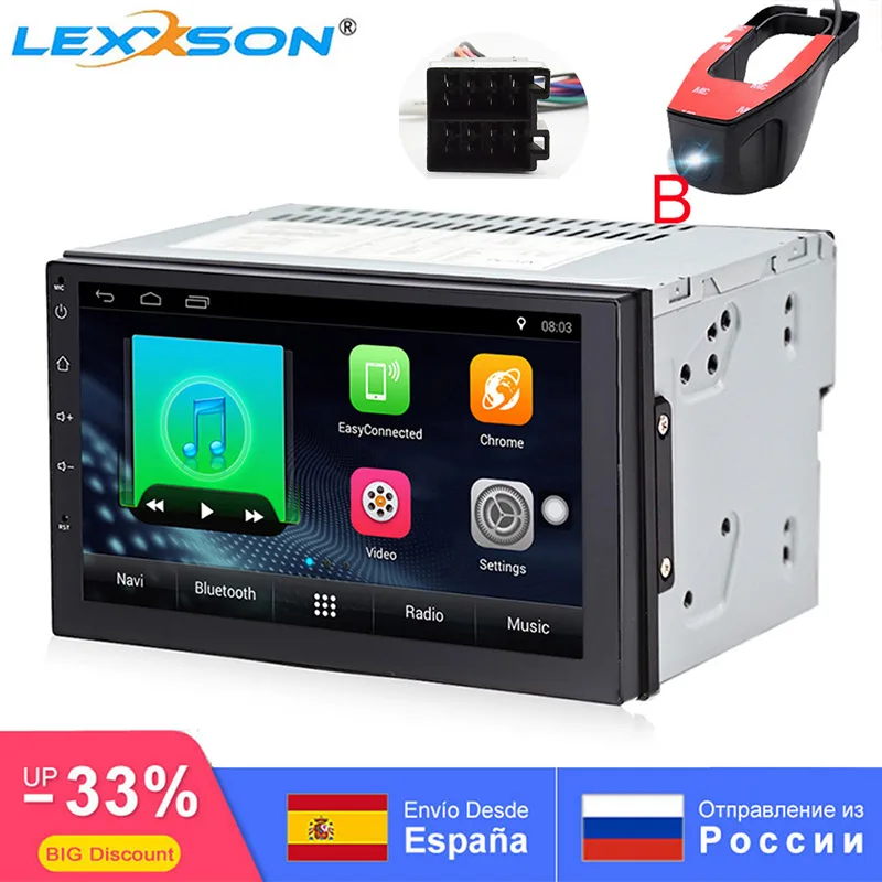 2Din Android 7,1 Автомобильный мультимедийный плеер универсальный автомобильный видеорегистратор Радио Стерео gps Bluetooth RDS FM 1024x600 для Volkswagen Nissan Toyota
