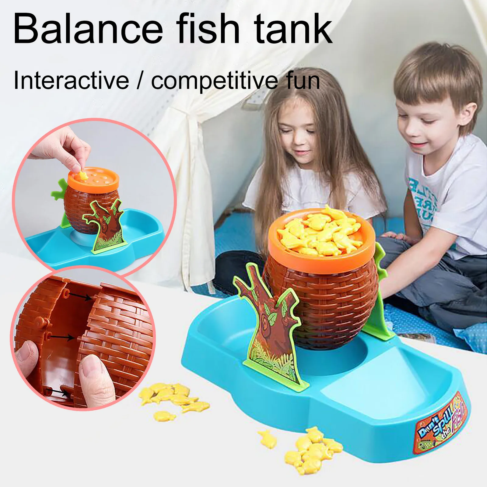 

Children’s Early Education Toys Intellectual Development Board Game Balanced Fish Tank Grilled Fish Game Parent-child Game #40