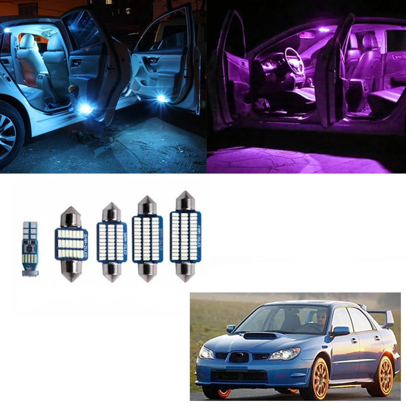 8 шт. Светодиодная лампа для освещения салона автомобиля наборы ламп 12V белого и