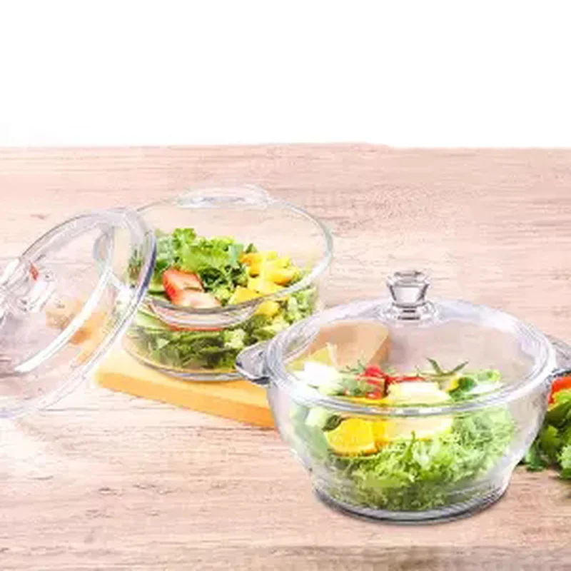 Стеклянная суповая кастрюля большая емкость Binain янтарный отпариватель