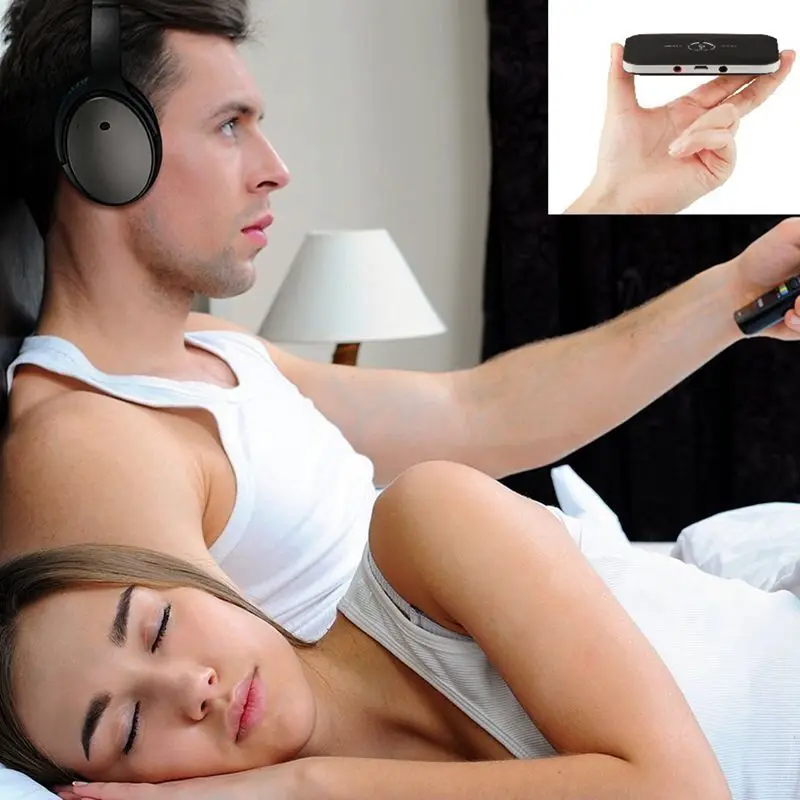 

Bluetooth Audio Adapter-Bluetooth 4.1 Transmitter and Receiver, 2-In-1 3.5mm Wireless Audio Adapter Car Kit for TV / Home Stereo