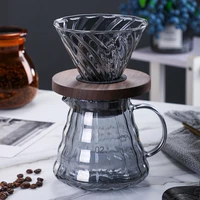 plating smoky gray glass coffee pot set cloud pot v60 coffee funnel filter cup with coffee paper multi piece set drip bottle set