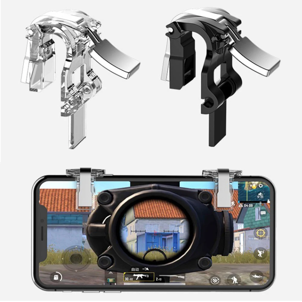 1 Pair PUBG Mobile Phone Gaming Trigger Button L1 R1 Controller Metal Game Shooter Accessories | Электроника