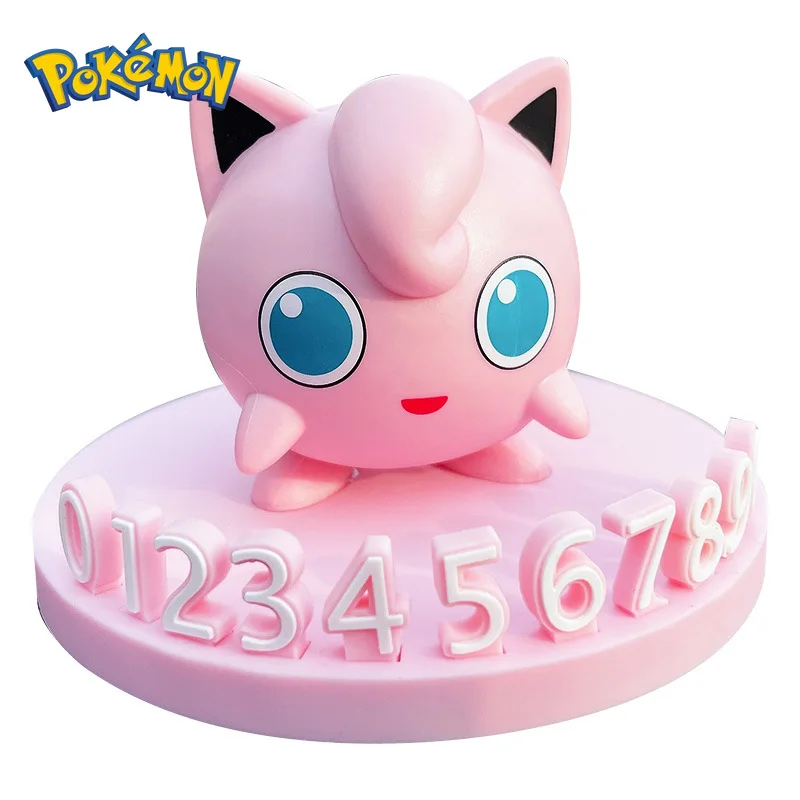 takara tomy pokemon action figure toy figur pikachu pokemon car mobile phone number car front moving license plate ornaments free global shipping