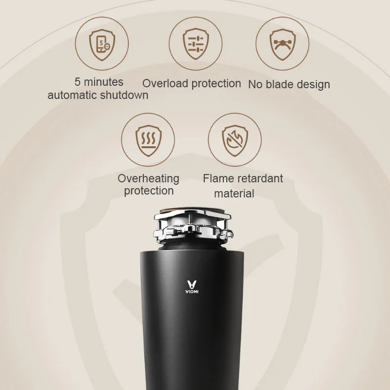 Xiaomi Mijia Viomi 1200 мл дробилка для удаления пищевых отходов PowerBox Privilege Edition из нержавеющей стали