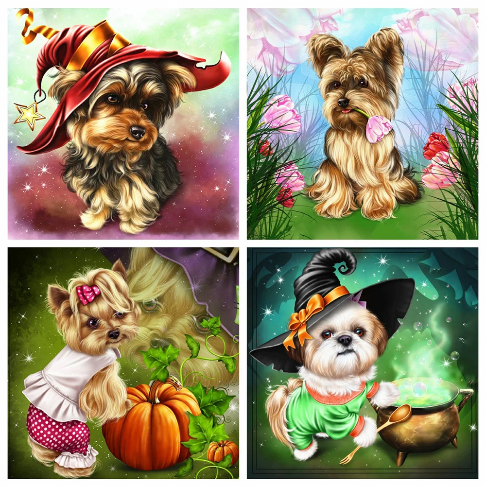 

Evershine 5D DIY алмазная вышивка животные вышивка крестиком алмазной мозайки собаки картина стразы украшения для дома