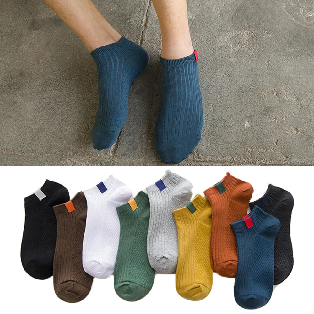 Мужские носки с низким вырезом повседневные удобные мягкие базовые для
