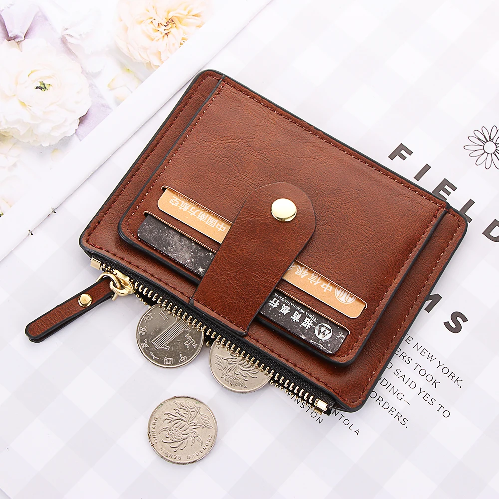 

2021 Unisex Credit ID Card Holder Slim Leather Wallet Business Purse Money Case for Men Women Fashion Card Wallet Coin Pouch