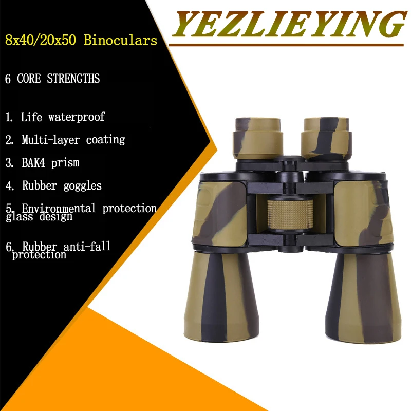 

Новый HD 8x4 0/20х50 мощный бинокль военный телескоп оптический охотничий бинокль ночного видения для уличного туризма