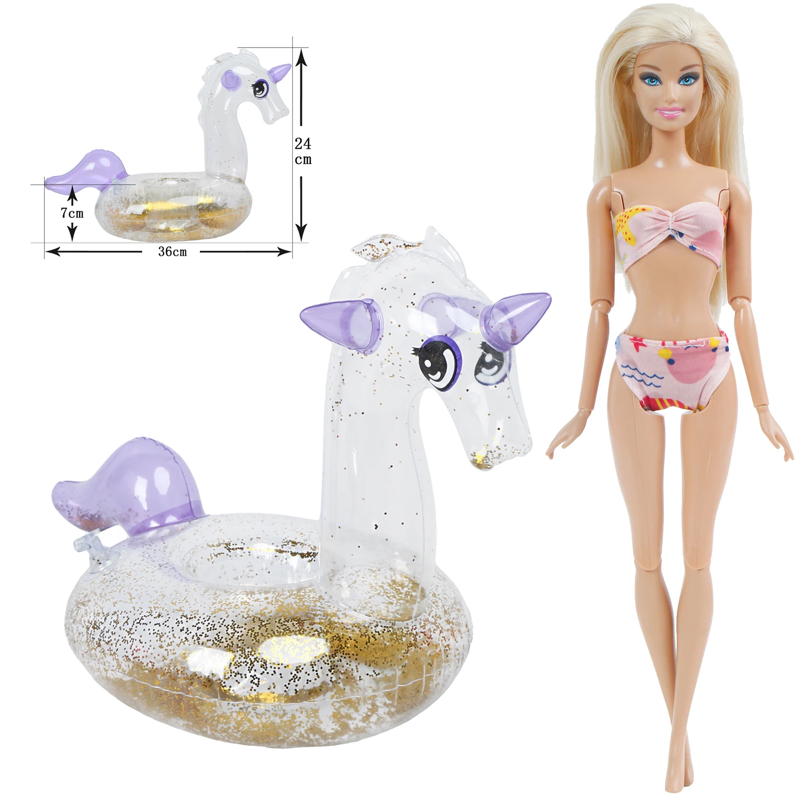 1 купальник бикини + плавающая Фантазийная лошадь мини спасательный круг в форме