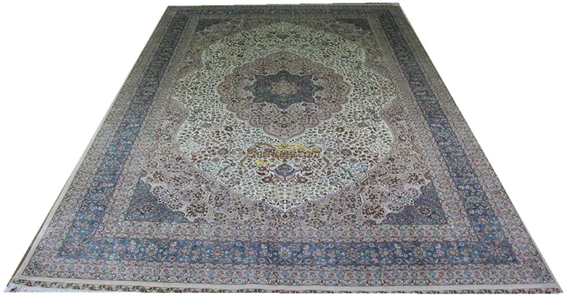 Koop Zijden Perzisch Tapijt Oosterse Tapijten Handgeweven Tapijten Voor Woonkamer Patterngc117psilkyg28