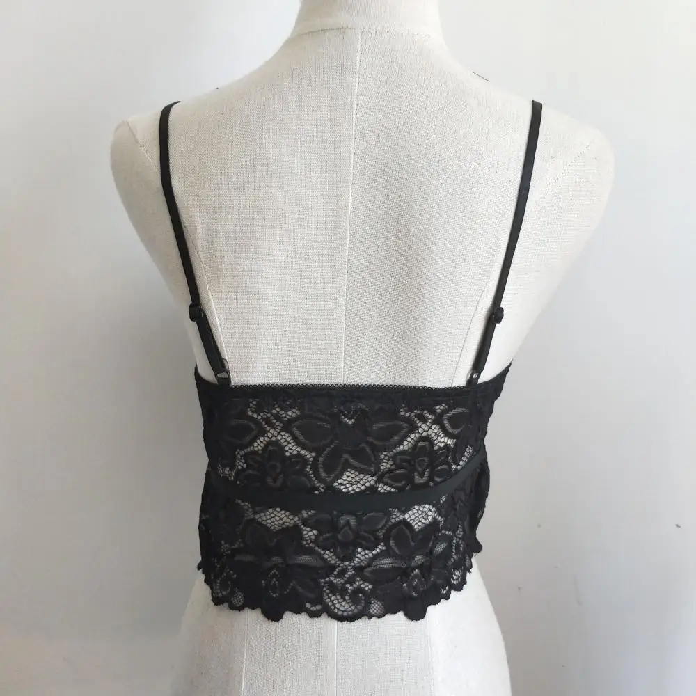 

Women Women V Neck Triangle Cup Lace Camisole Bralette Wireless Bra Brassiere 2021