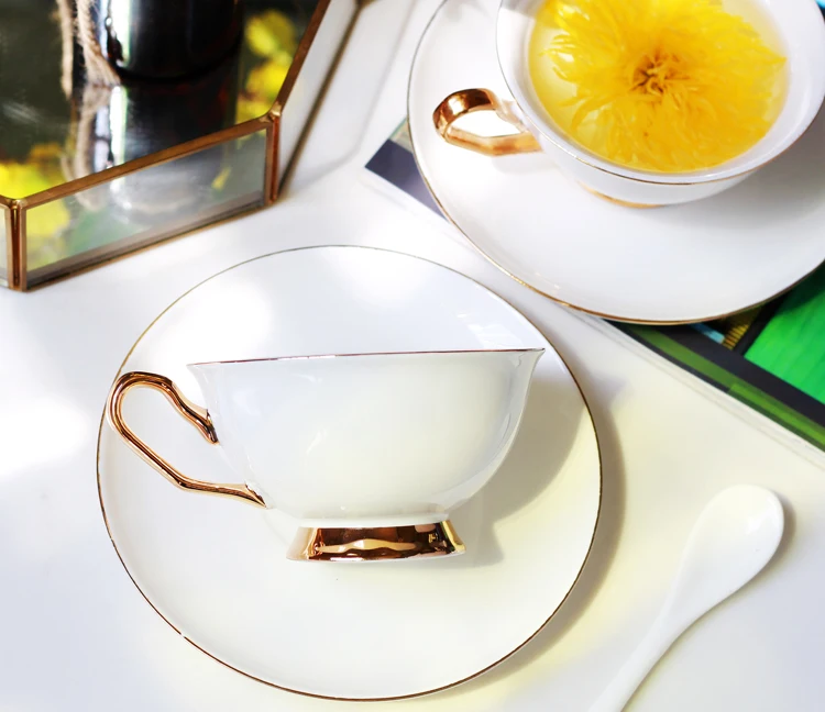 

BN01041 European style luxury coffee cup set 200ml glid coffee cup and saucer herbal tea cup set,indie hipster design,