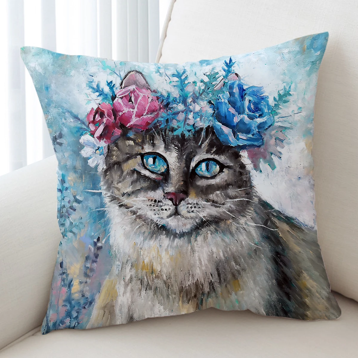 

Cartoon Cat Animals Cushion Cover Decorative Pillows Fashion Seat Cushions Home Decor 45x45cm Throw Pillow Sofa Pillowcase