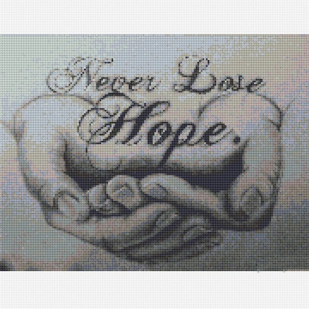 Алмазная 5D Вышивка текст надежды полностью круглая картина сделай сам вышивка