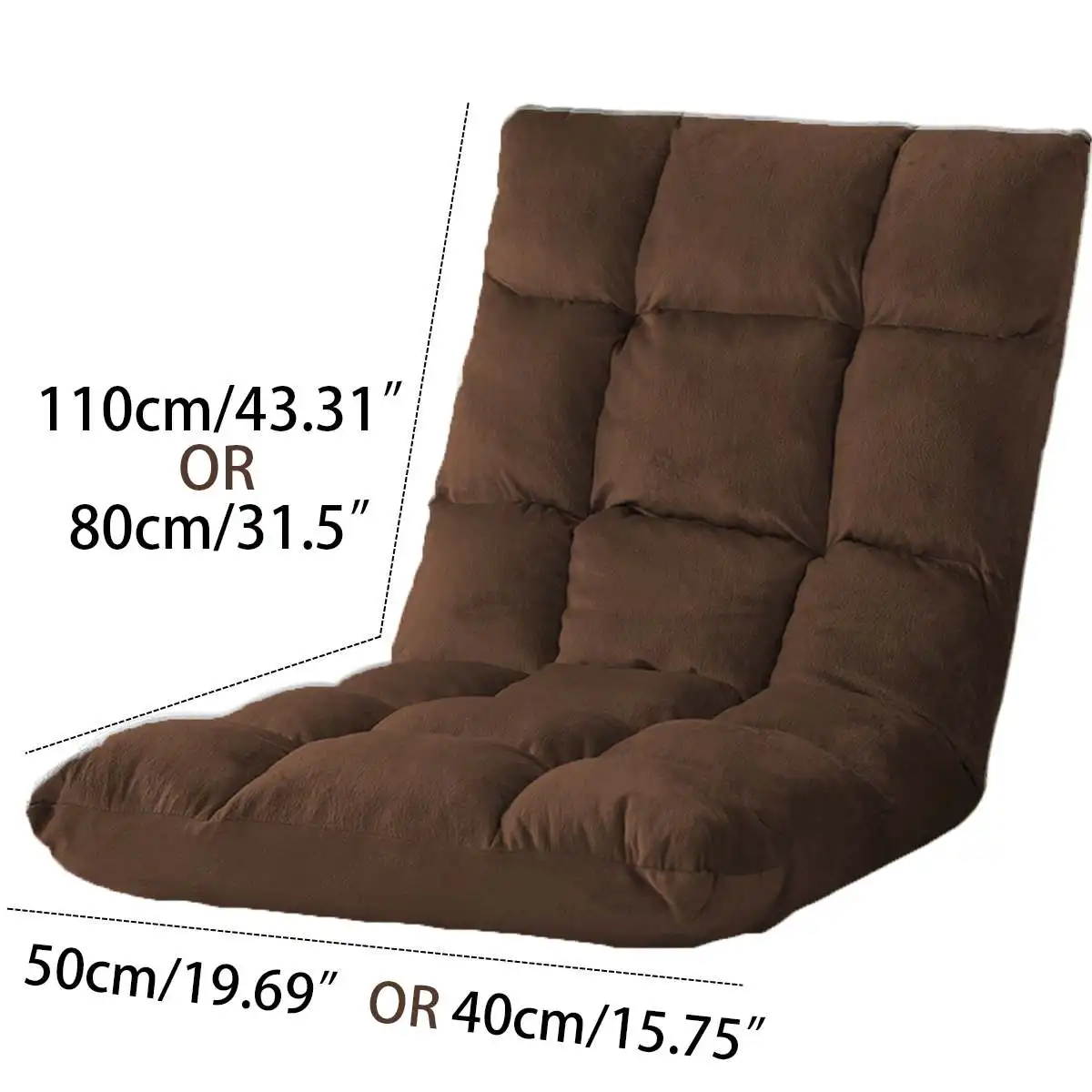 

Folding Lazy Lounger Sofa Tatami Adjustable Lounge Chair Floor Balcony Bay Window Leisure Legless Small Sofa Bed Back Chair