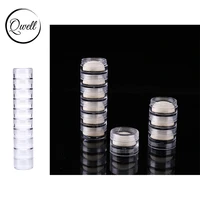 qwell 1020pcscolumn portable round stackable jars round domed foams set clear storage box diy painting drawing scrapbooking