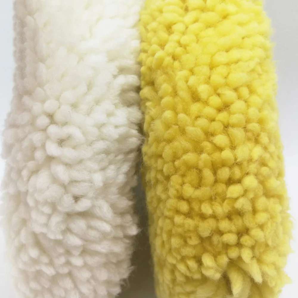 

M16 Waxing Wool Wheel Double Side Polished Pads Buffer for Car (White)